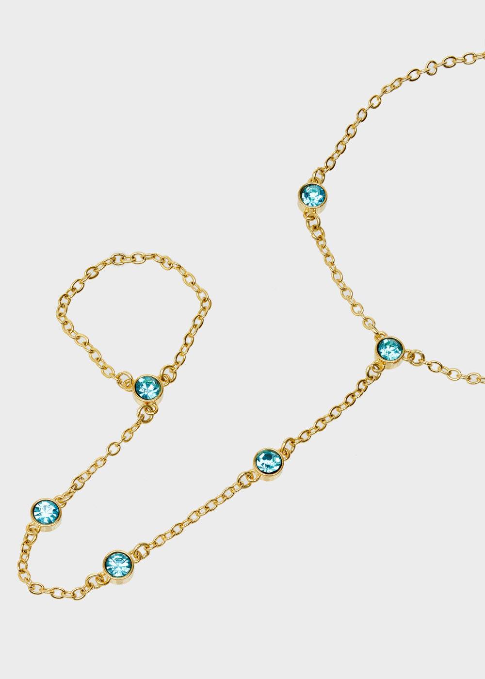 Nalí GOLD BRACELET RING WITH STONES Online
