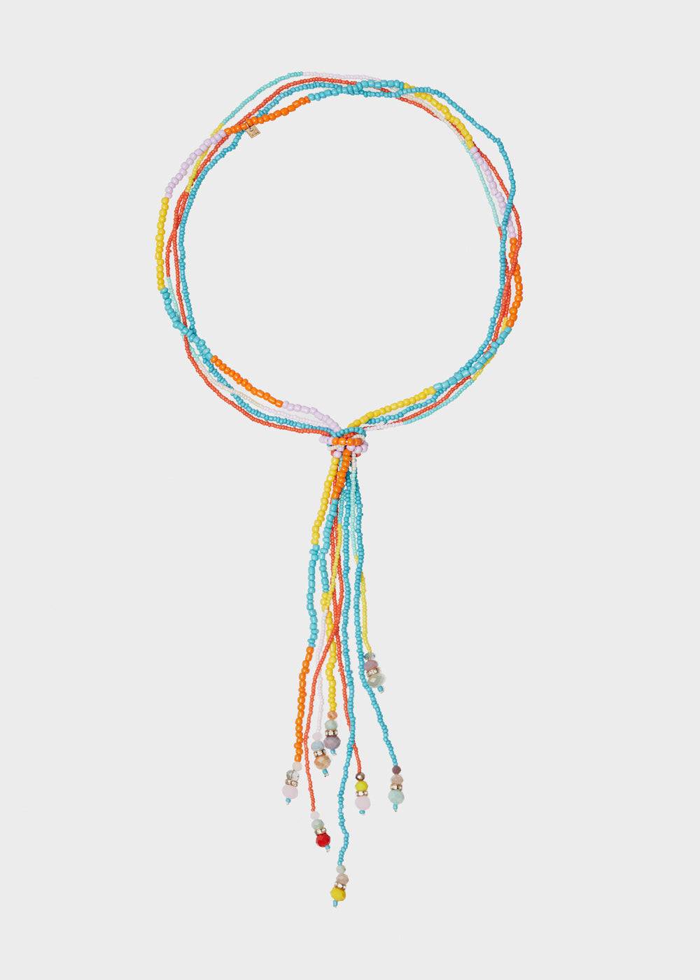 Nalí LONG NECKLACE WITH KNOT AND MULTICOLOR BEADS I Più Venduti