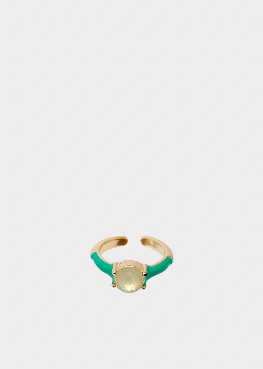Nalí GLORIA ADJUSTABLE GREEN RING W/ STONE Saldi Di Fabbrica