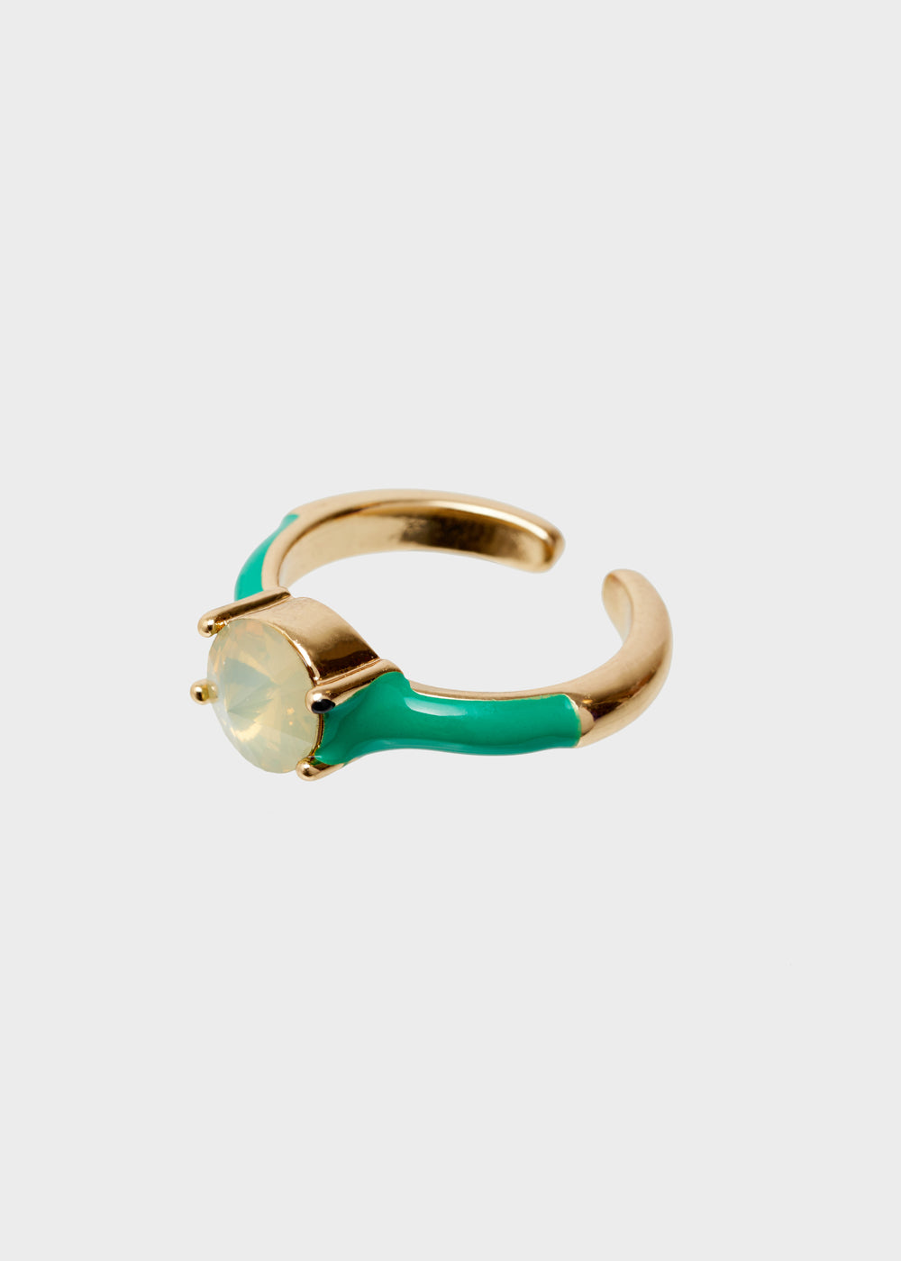 Nalí GLORIA ADJUSTABLE GREEN RING W/ STONE Saldi Di Fabbrica
