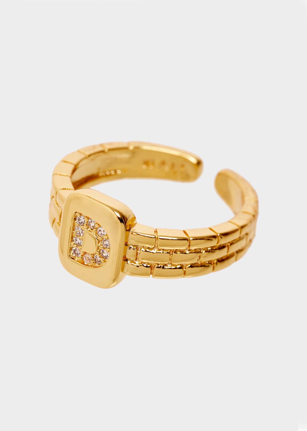 Nalí THIN RING WITH D LETTER IN ZIRCONS I Più Venduti
