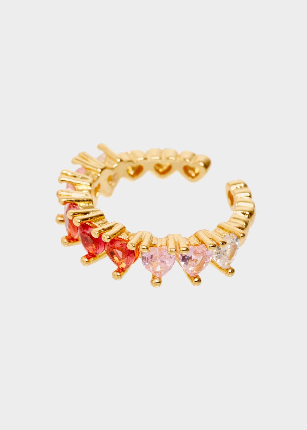 Nalí VANDA HEART RING WITH PINK ZIRCONS Vendite Flash