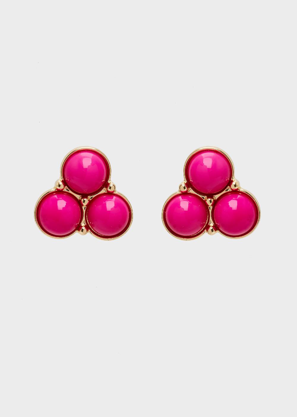 Nalí LIPA EARRINGS IN FUSHIA RESIN AND GOLD Negozio