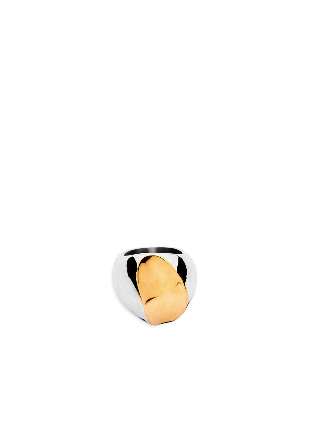 Nalí GOLD & SILVER ROUNDED RING STAIN. STEEL Spedizione Gratuita