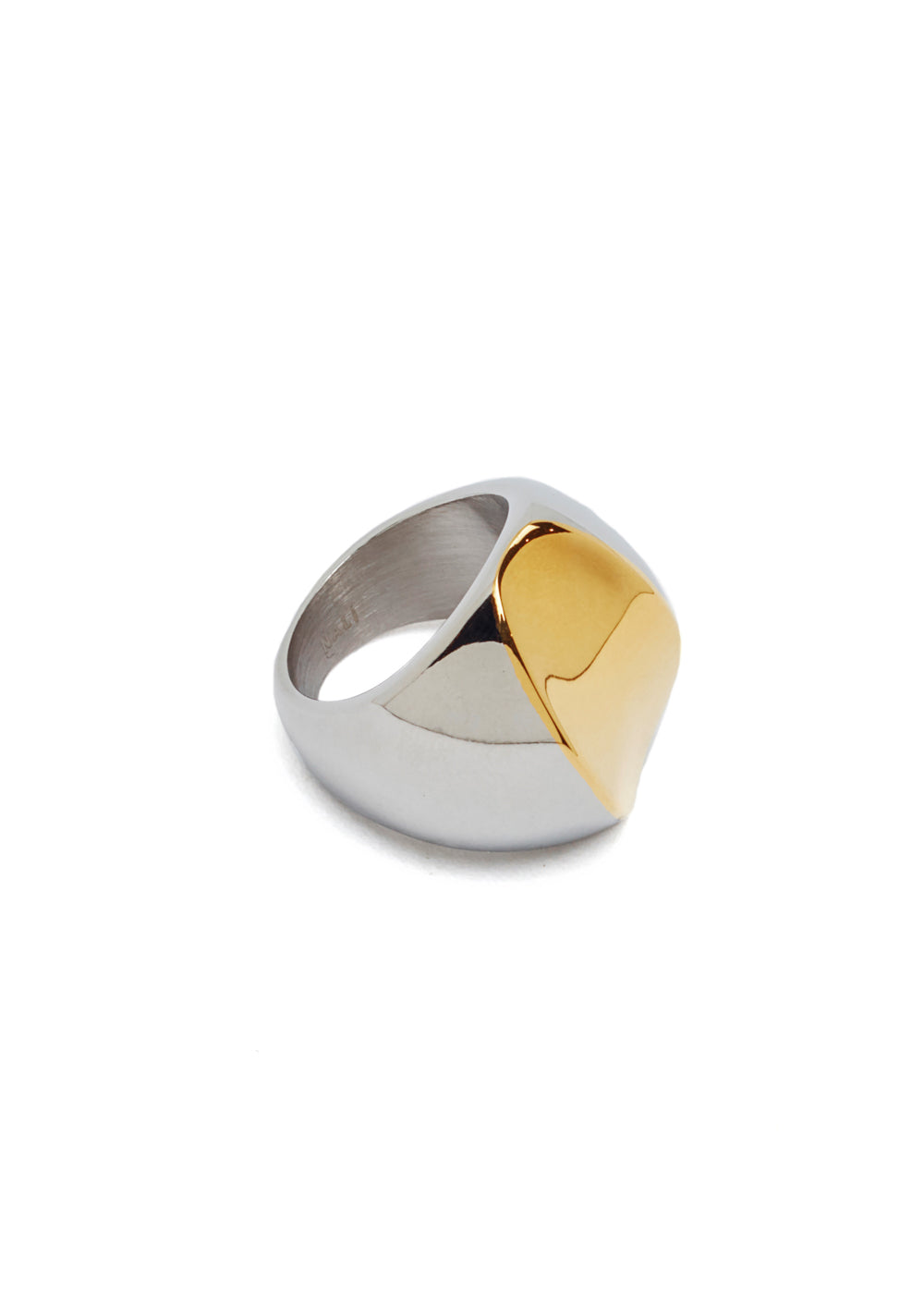 Nalí GOLD & SILVER ROUNDED RING STAIN. STEEL Spedizione Gratuita