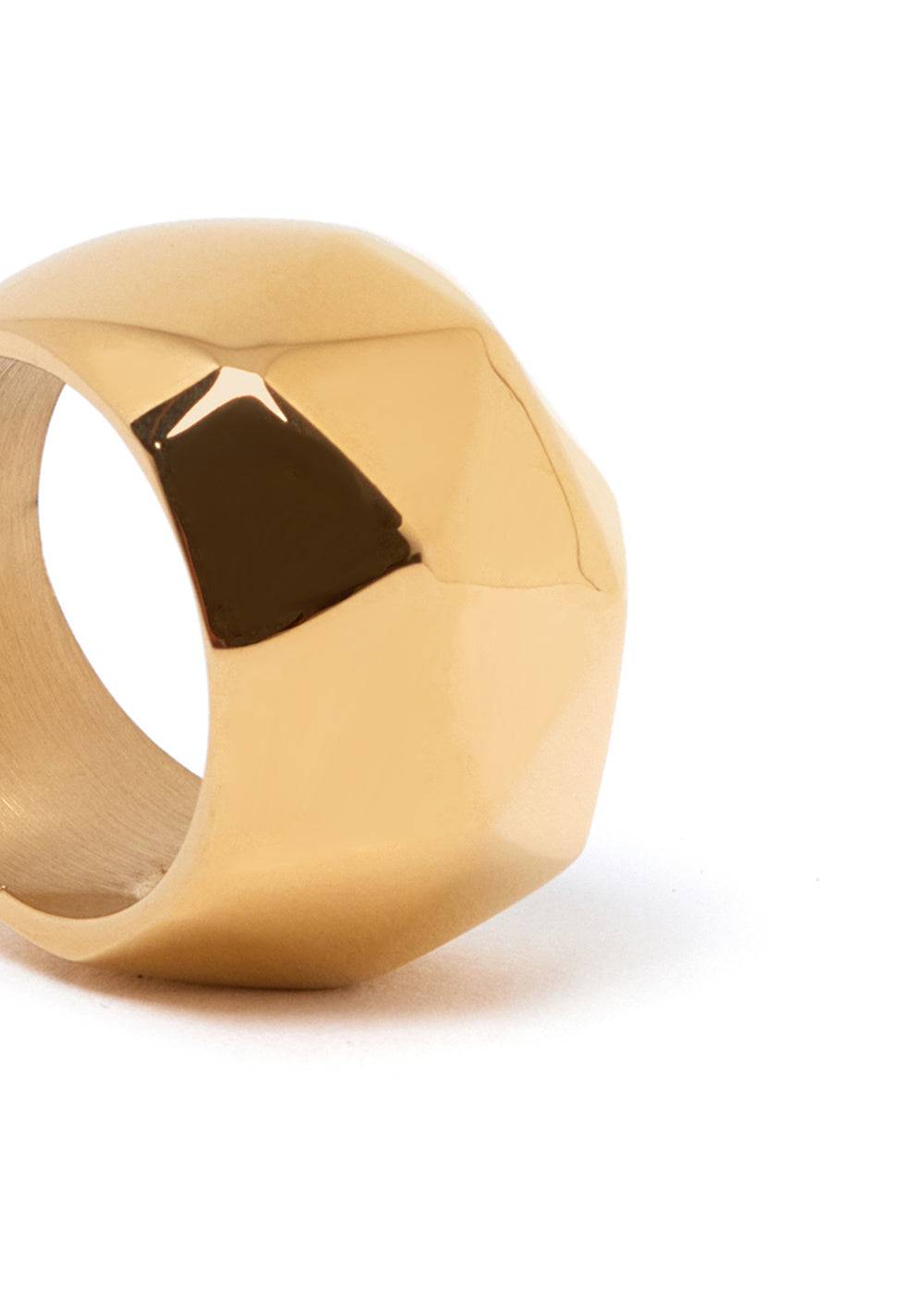 Nalí GOLD SQUARED RING STAINLESS STEEL Pezzi Unici