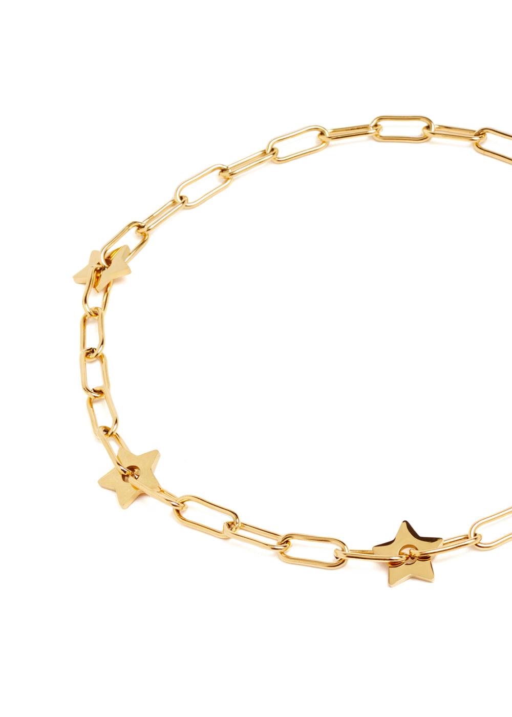 Nalí SILVI GOLD CHAIN STARS NECKLACE STAIN. STEEL Consegna Veloce