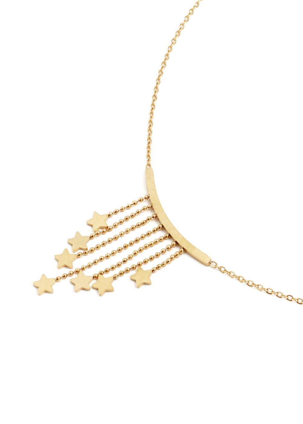 Nalí NECKLACE W/ STAR PENDANTS 14K GOLD PLATED Online