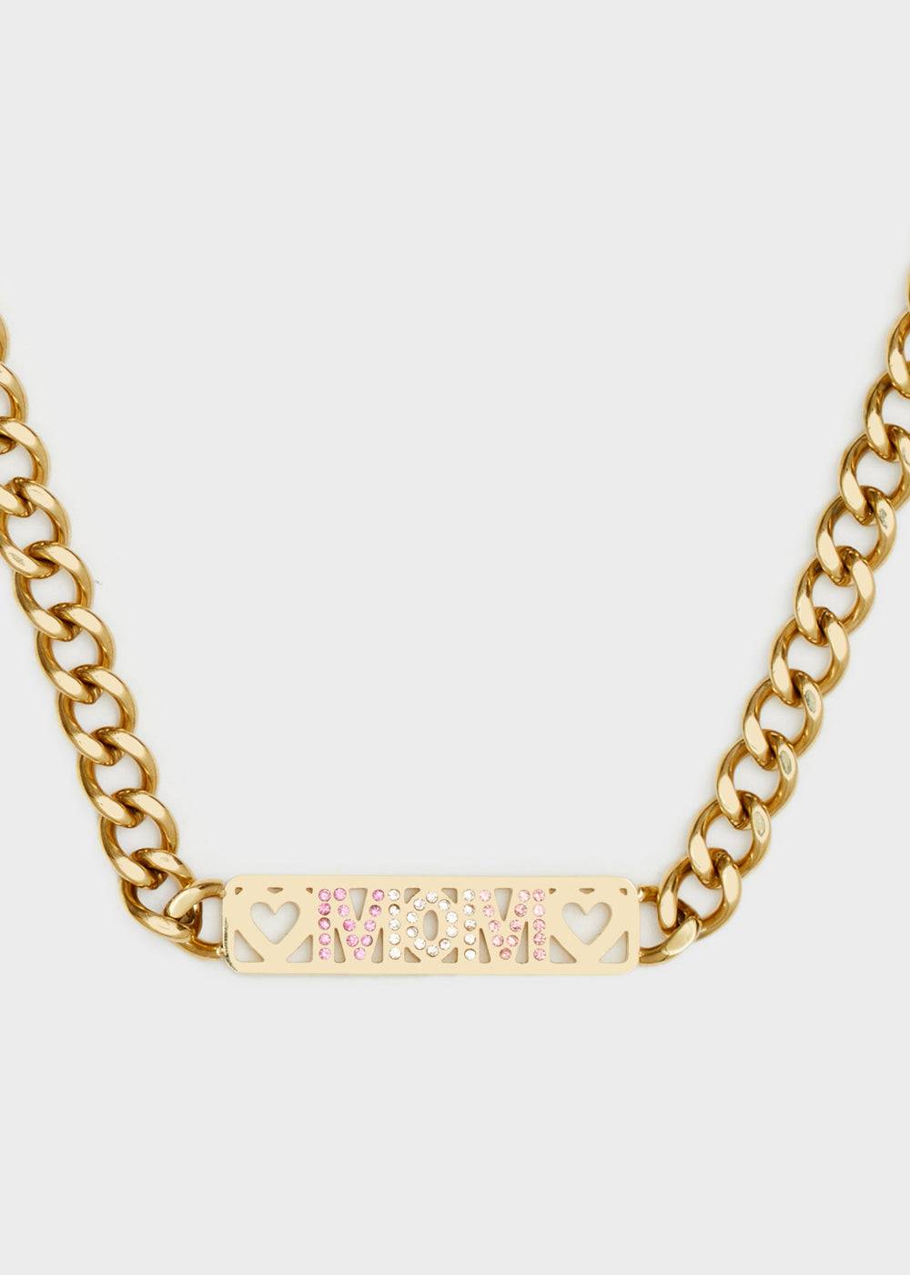 Nalí 14KT GOLD PLA. S. STEEL MOM NECKLACE Saldi