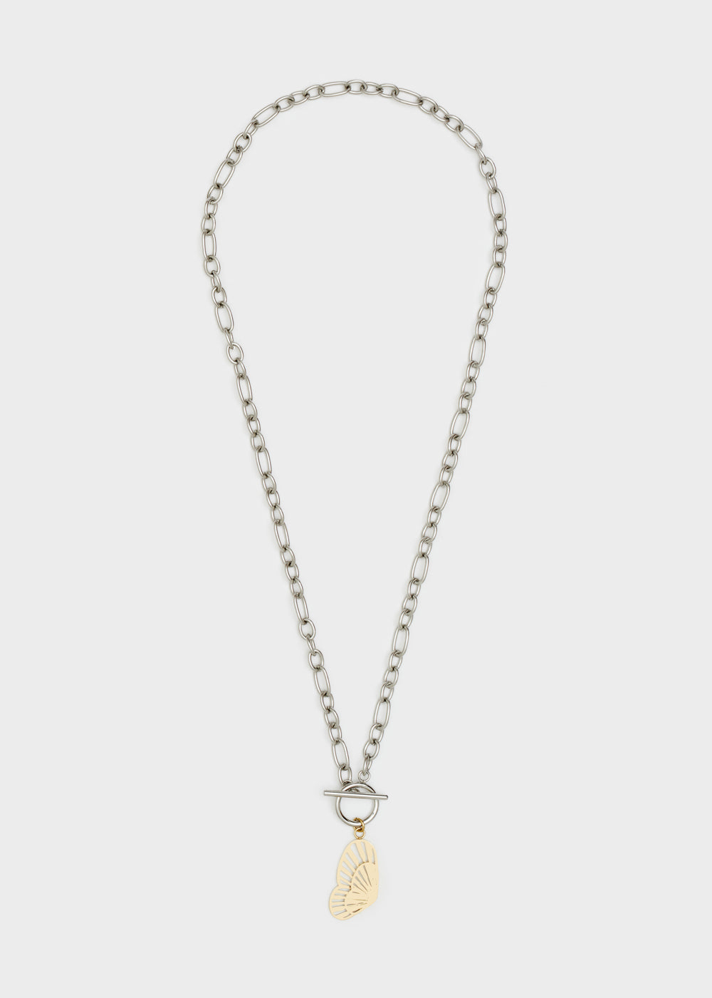 Nalí 14KT GOLD PLA. S. STEEL BUTTERLY NECKLACE Offerte