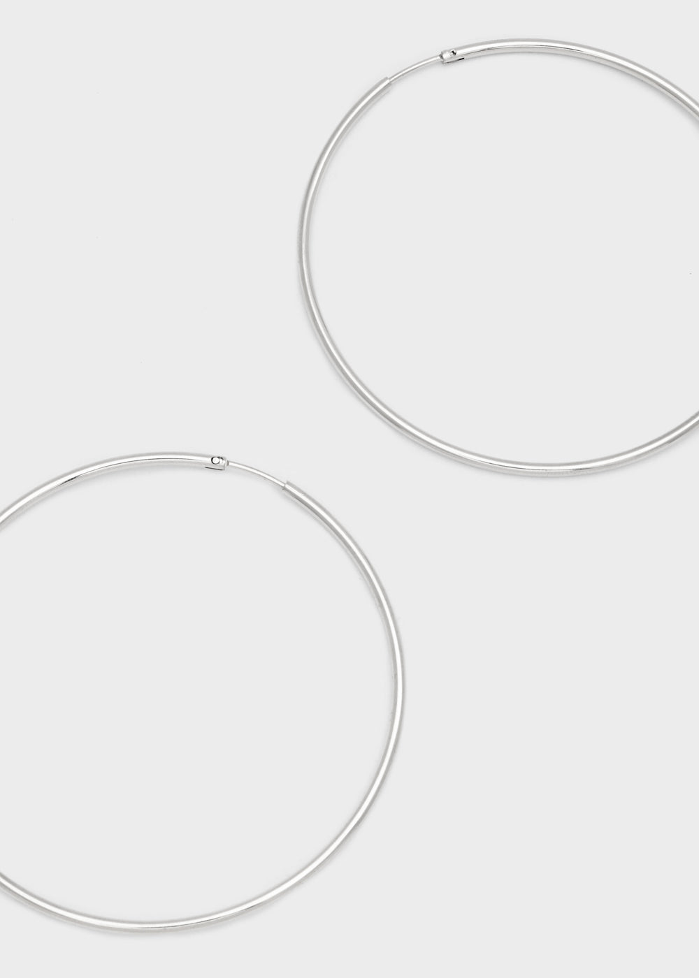Nalí LILA SILVER BIG HOOP EARRINGS S.STEEL Vendita Calda