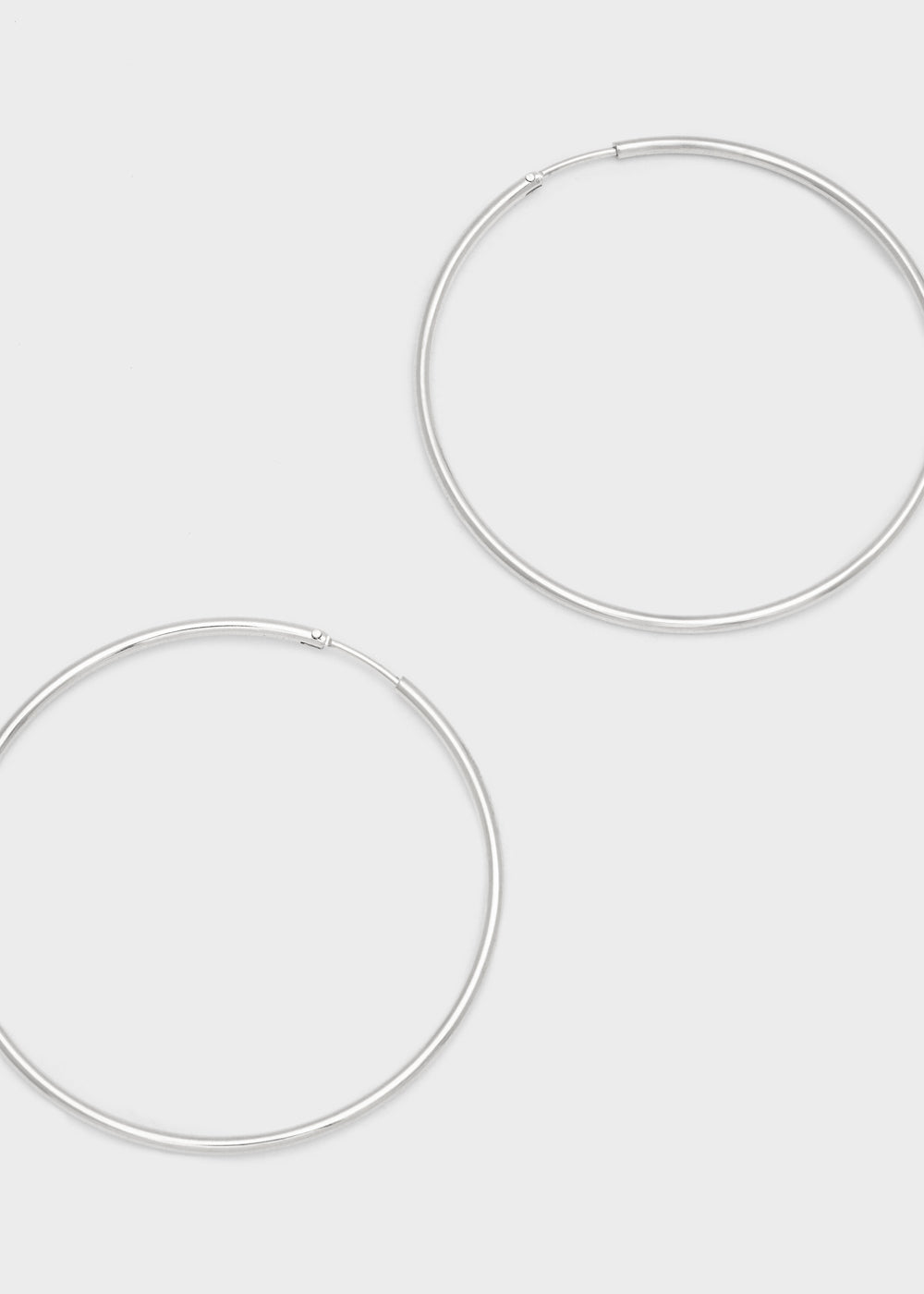 Nalí LILA SILVER MEDIUM HOOP EARRINGS S.STEEL Vendita Economica