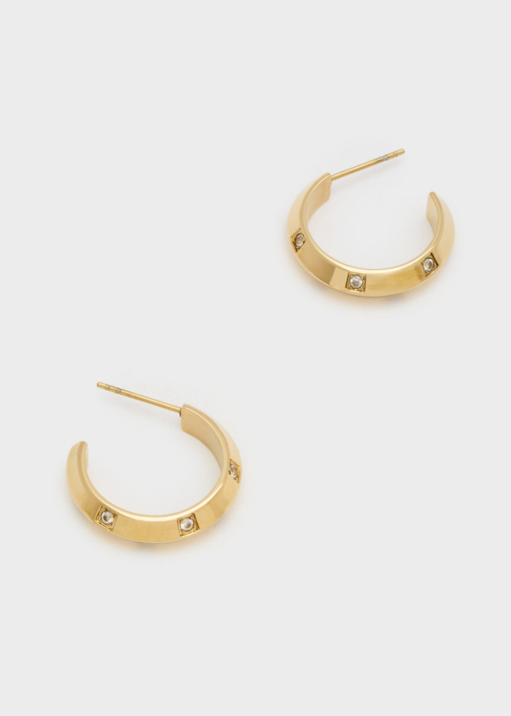 Nalí 14KT GOLD PLA. S.STEEL OPEN HOOP EARRINGS I Più Venduti