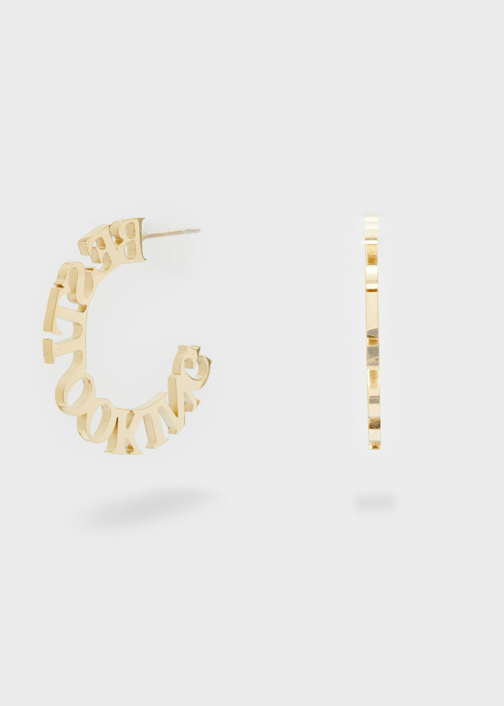 Nalí 14KT GOLD PLA. S.STEEL THIN HOOP EARRINGS Negozio