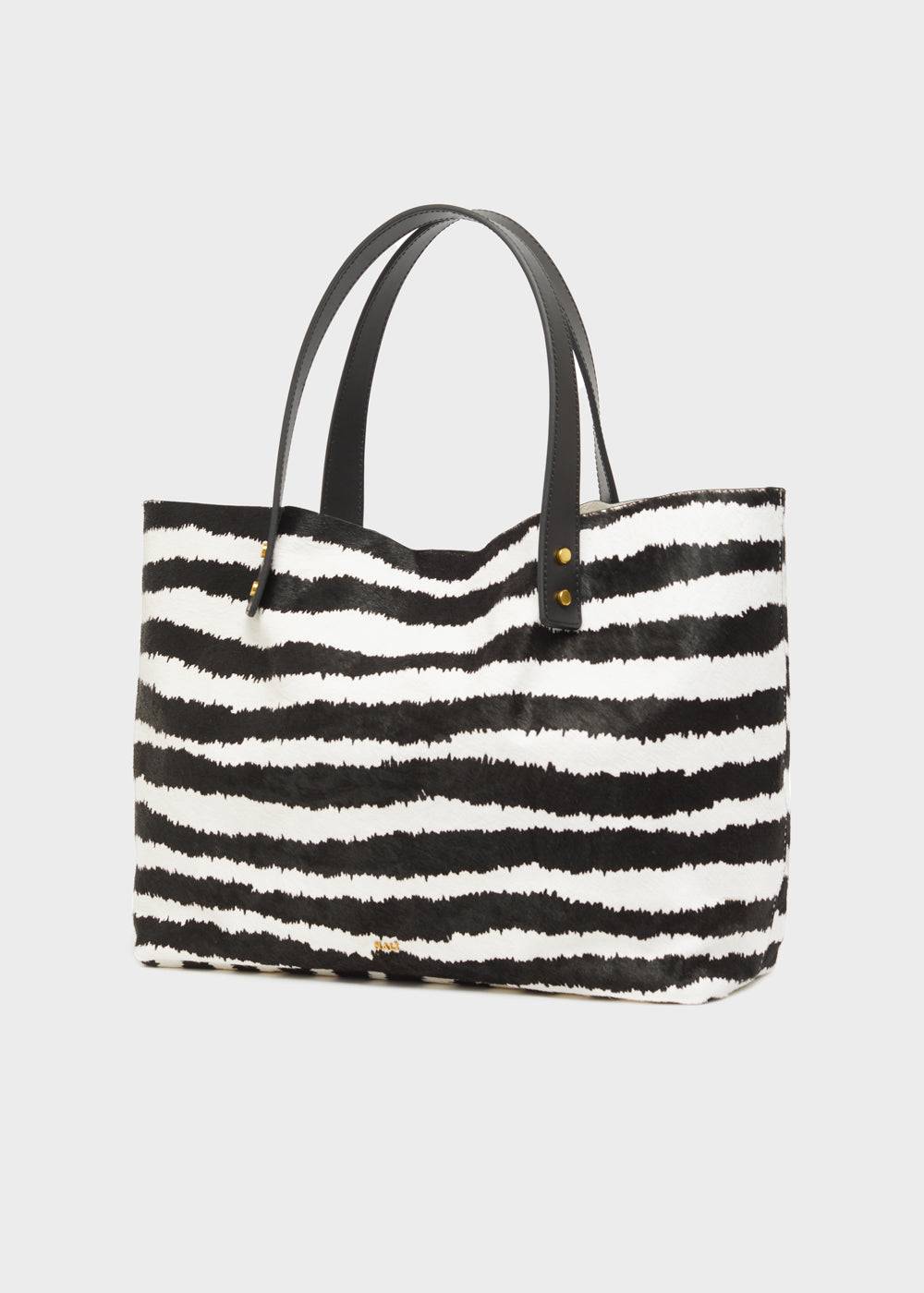 Nalí DESIRE TOTE BAG IN REAL LEATHER ZEBRA Nuova