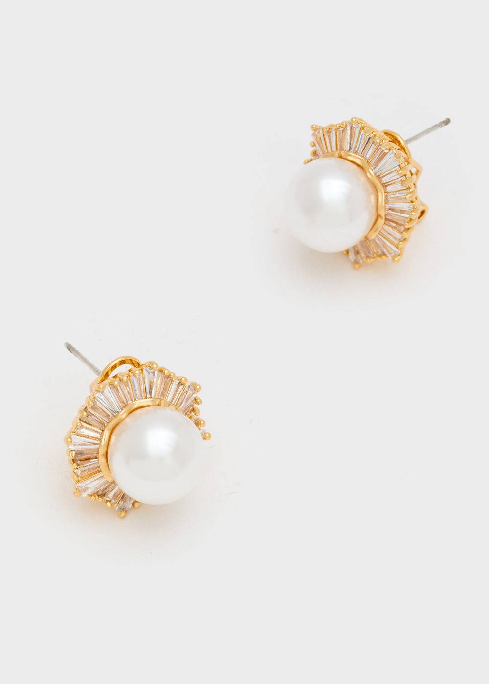 Nalí PATRIZIA CLIP+PIN EARRINGS W/ PEARL + COLORS In Linea