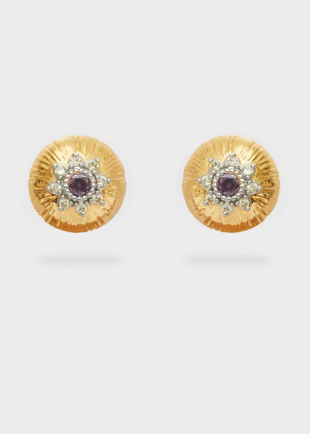 Nalí OLGA LOBE EARRINGS FUCHSIA ZIRCON + COLORS Spedizione Gratuita