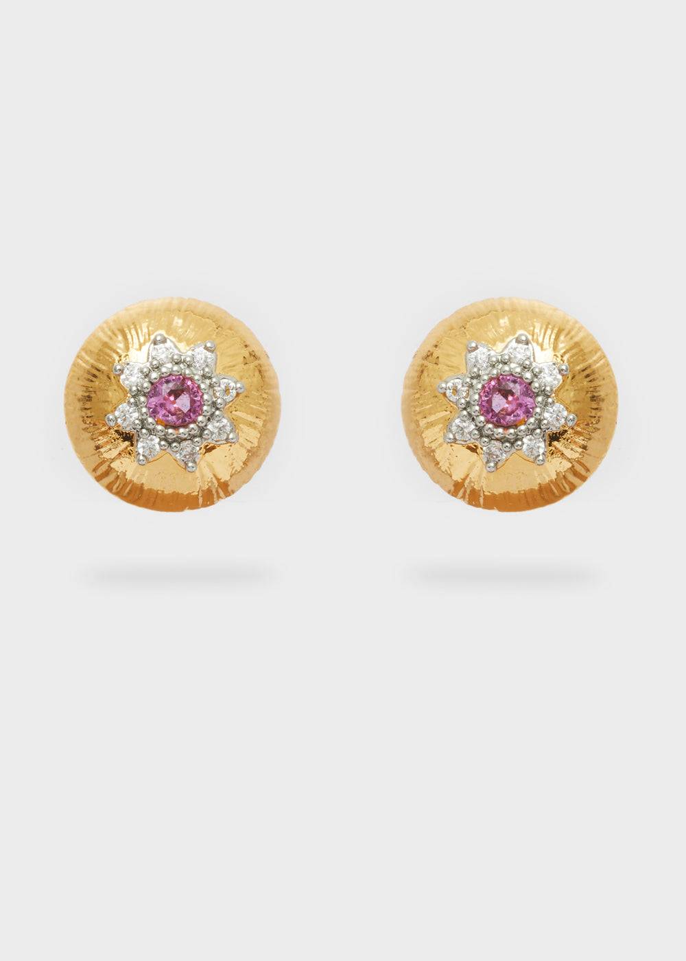 Nalí OLGA LOBE EARRINGS FUCHSIA ZIRCON + COLORS Spedizione Gratuita