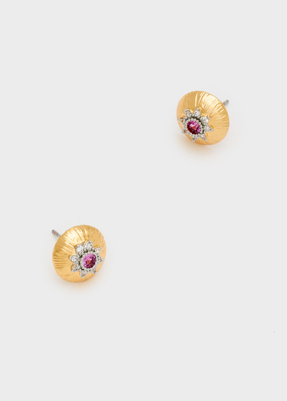 Nalí OLGA LOBE EARRINGS FUCHSIA ZIRCON + COLORS Spedizione Gratuita