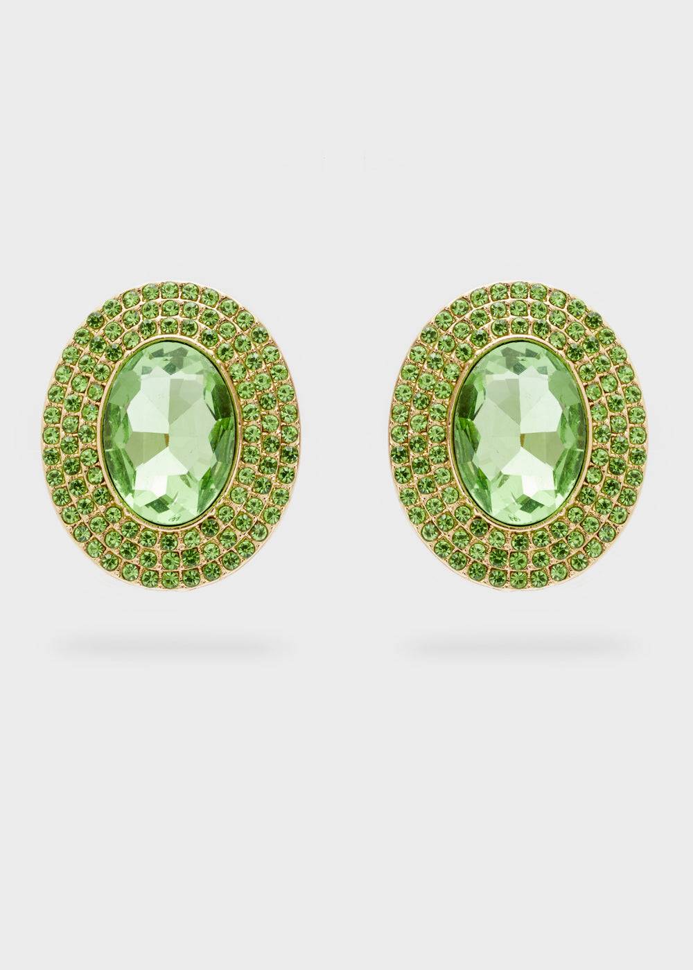 Nalí ADELE OVAL EARRINGS W/ STONES + COLORS Consegna Veloce