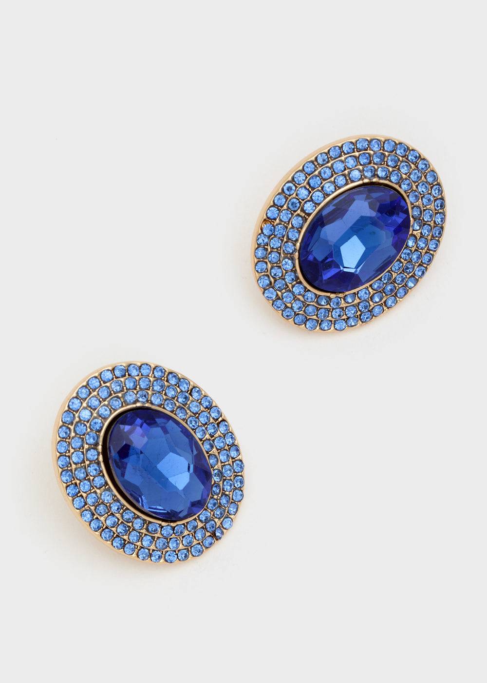 Nalí ADELE OVAL EARRINGS W/ STONES + COLORS Consegna Veloce