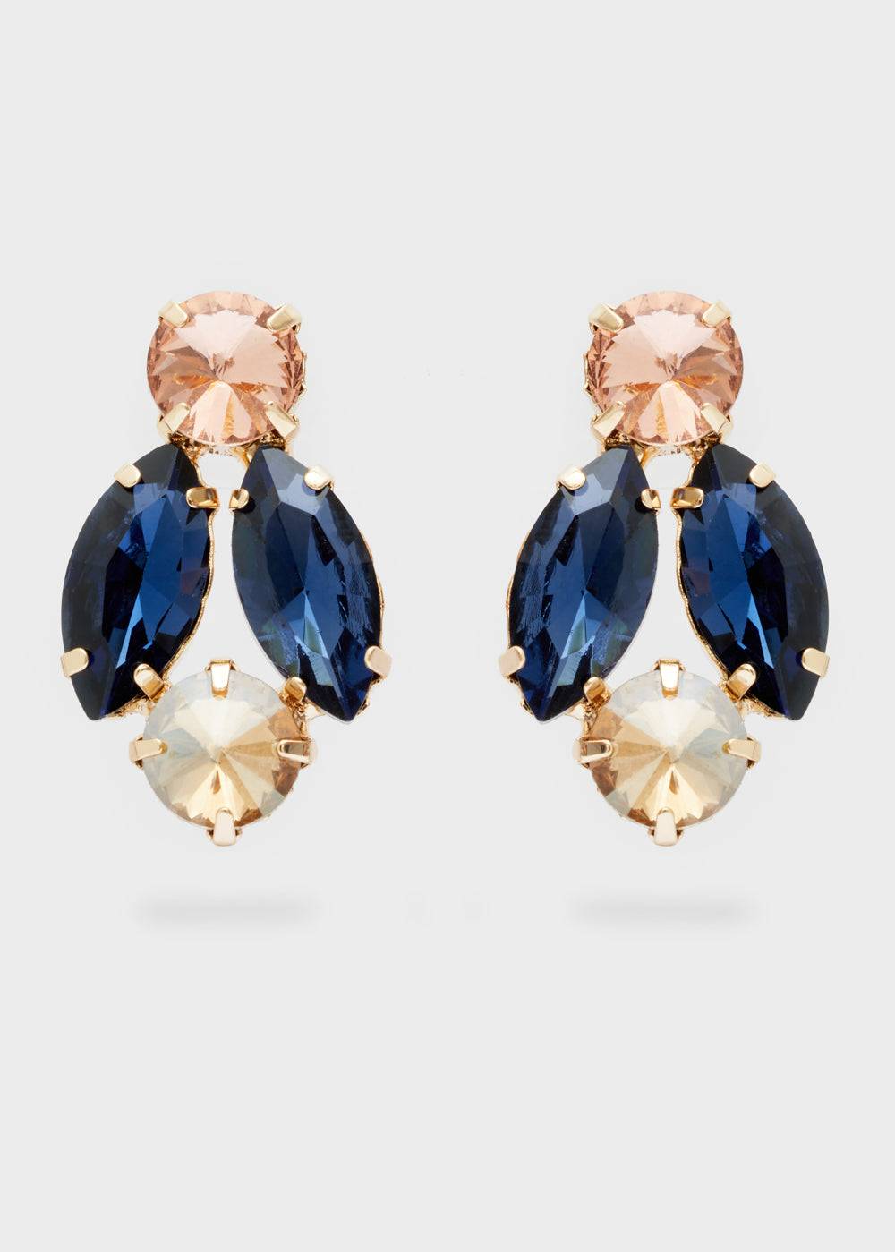 Nalí CYNTHIA LOBE EARRINGS W/ STONES + COLORS Prezzo Ridotto