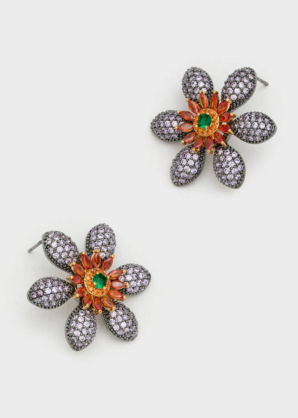 Nalí LEVYA LOBE EARRINGS W/ ZIRCONS + COLORS Sottocosto