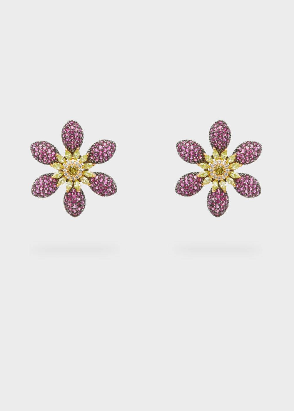 Nalí LEVYA LOBE EARRINGS W/ ZIRCONS + COLORS Sottocosto
