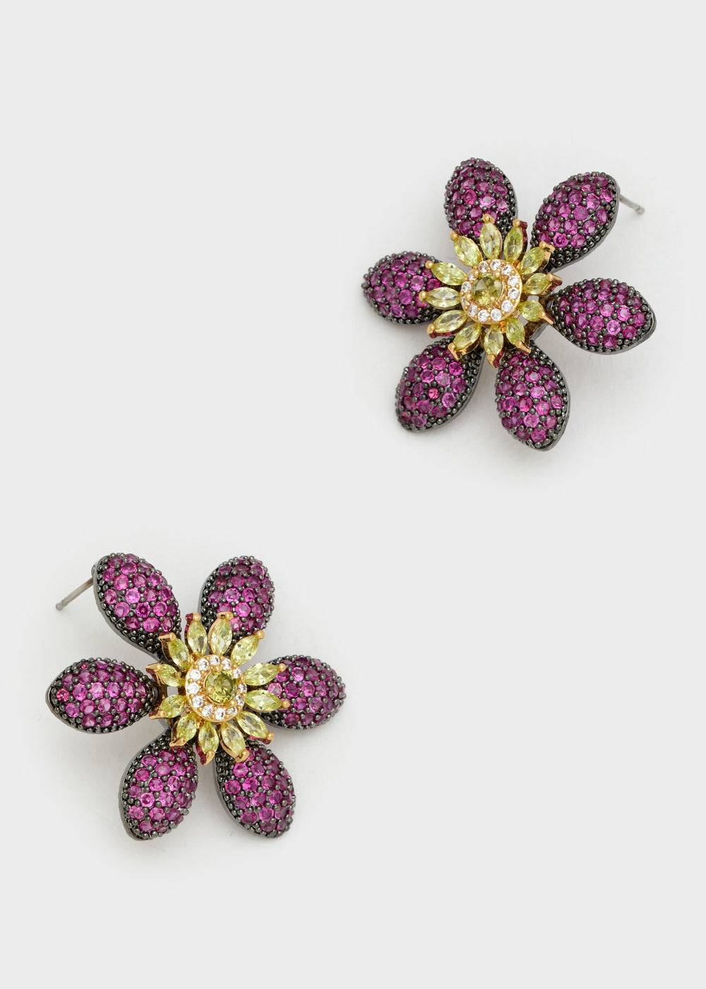 Nalí LEVYA LOBE EARRINGS W/ ZIRCONS + COLORS Sottocosto