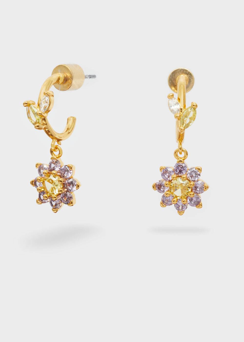 Nalí CELIA HOOP EARRINGS W/ FLOWER + COLORS Novità