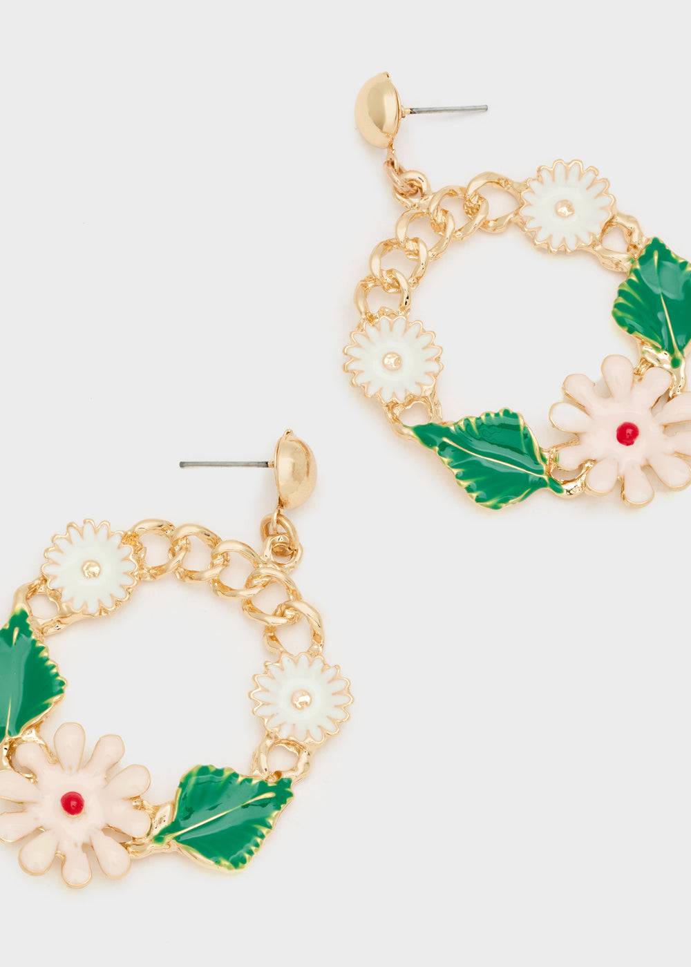 Nalí SPRING LONG EARRINGS FLOWERS + COLORS In Vendita