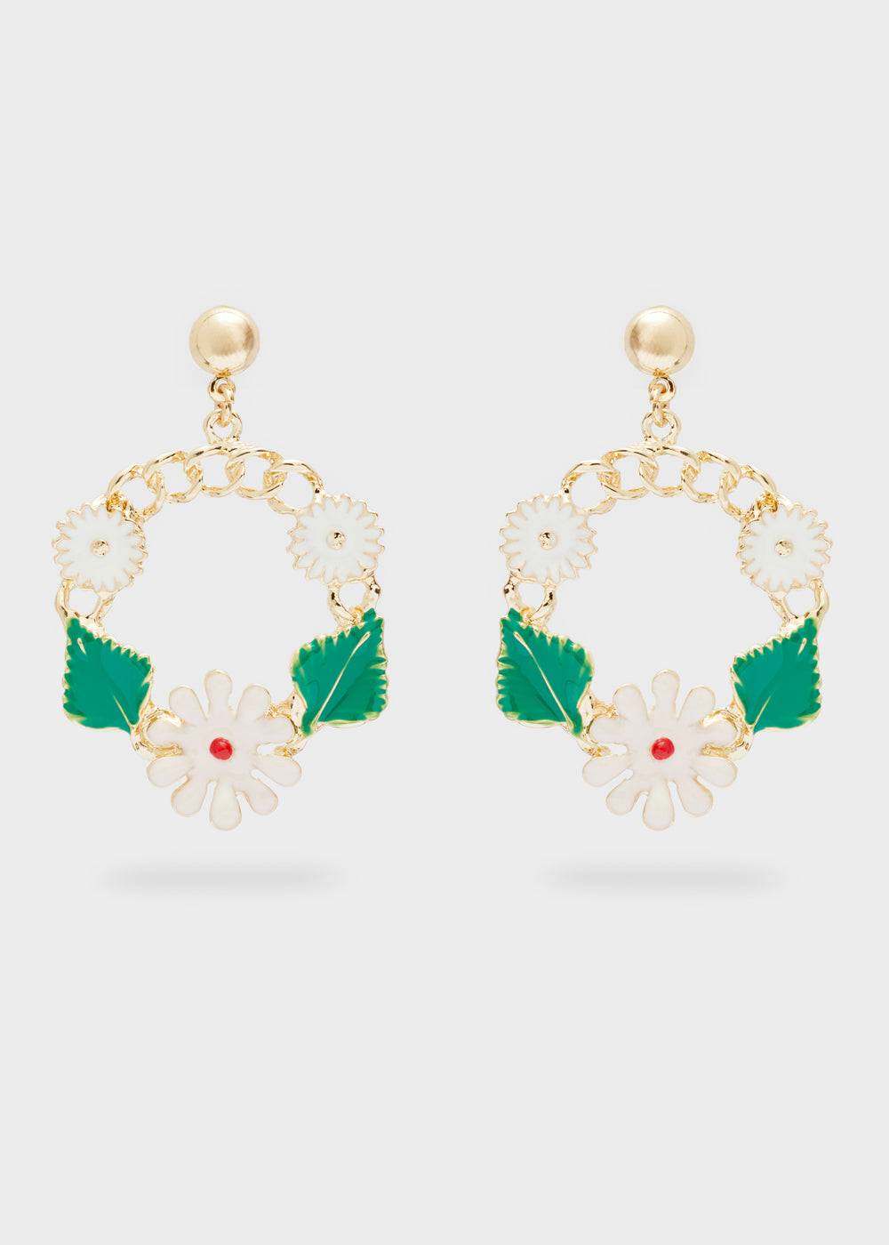 Nalí SPRING LONG EARRINGS FLOWERS + COLORS In Vendita
