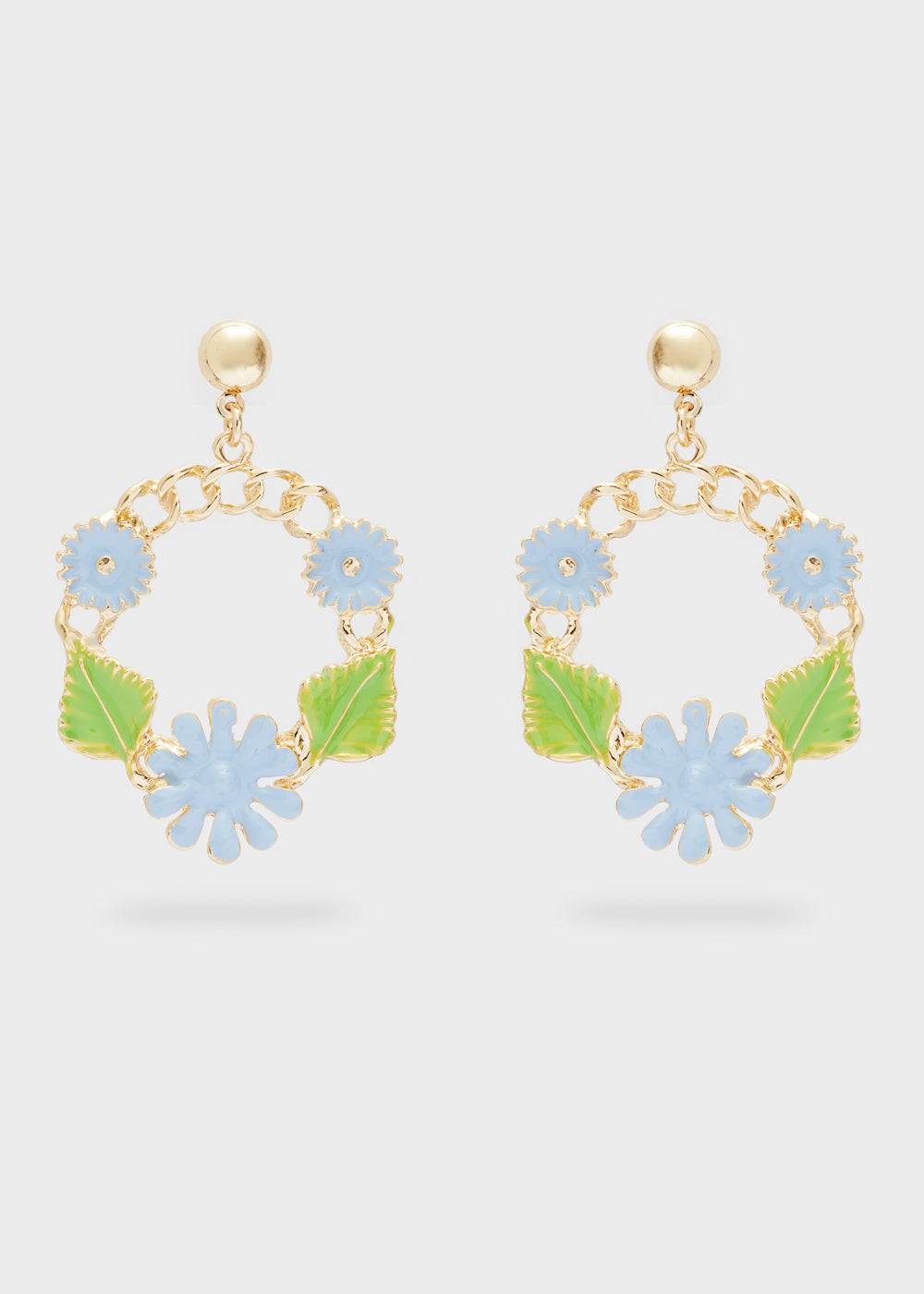 Nalí SPRING LONG EARRINGS FLOWERS + COLORS In Vendita