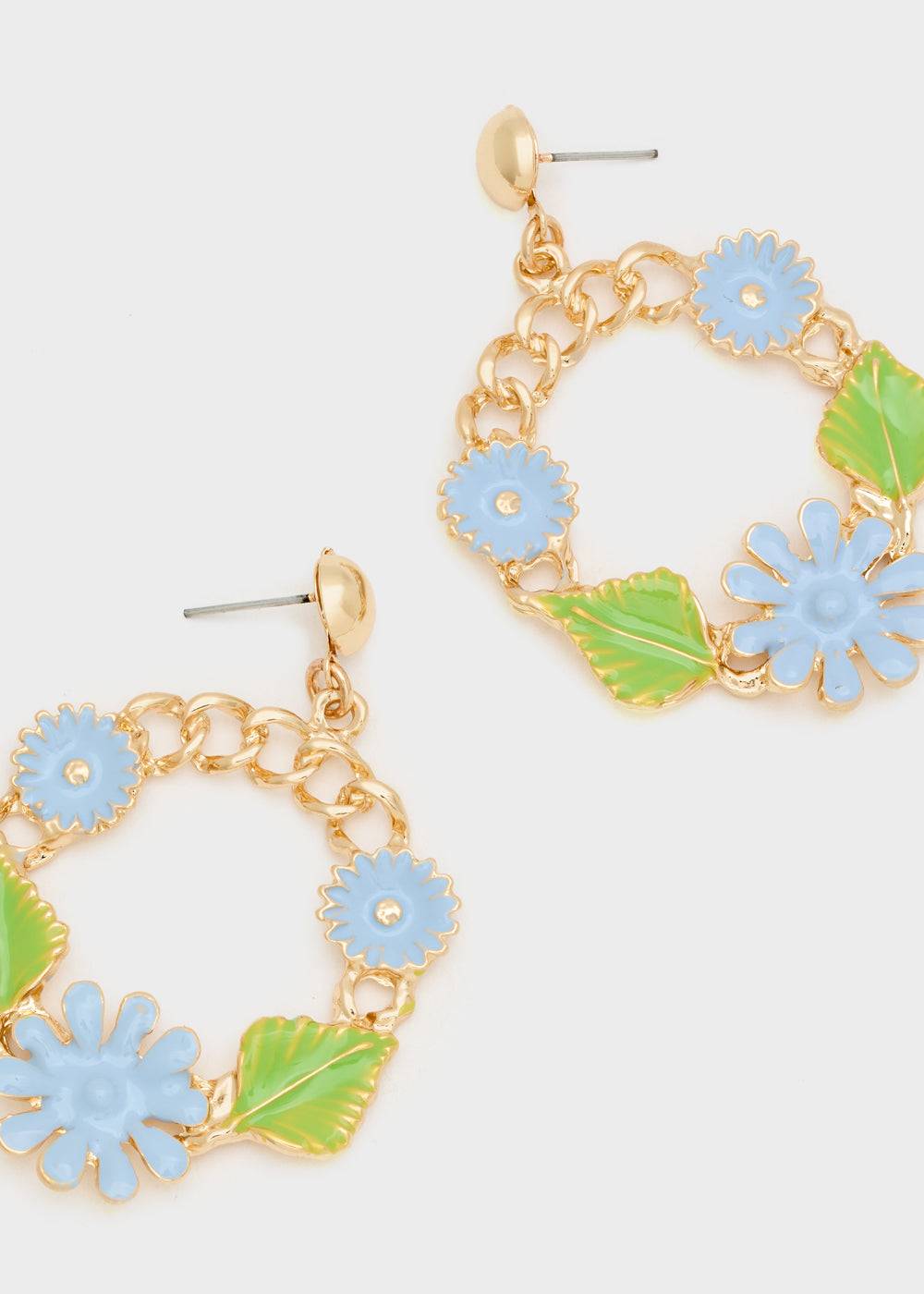 Nalí SPRING LONG EARRINGS FLOWERS + COLORS In Vendita