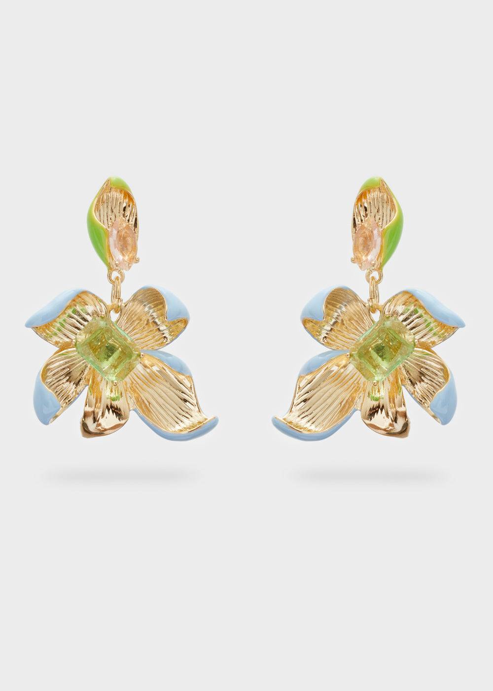 Nalí ENAMEL FLOWER EARRINGS + COLORS Offerte