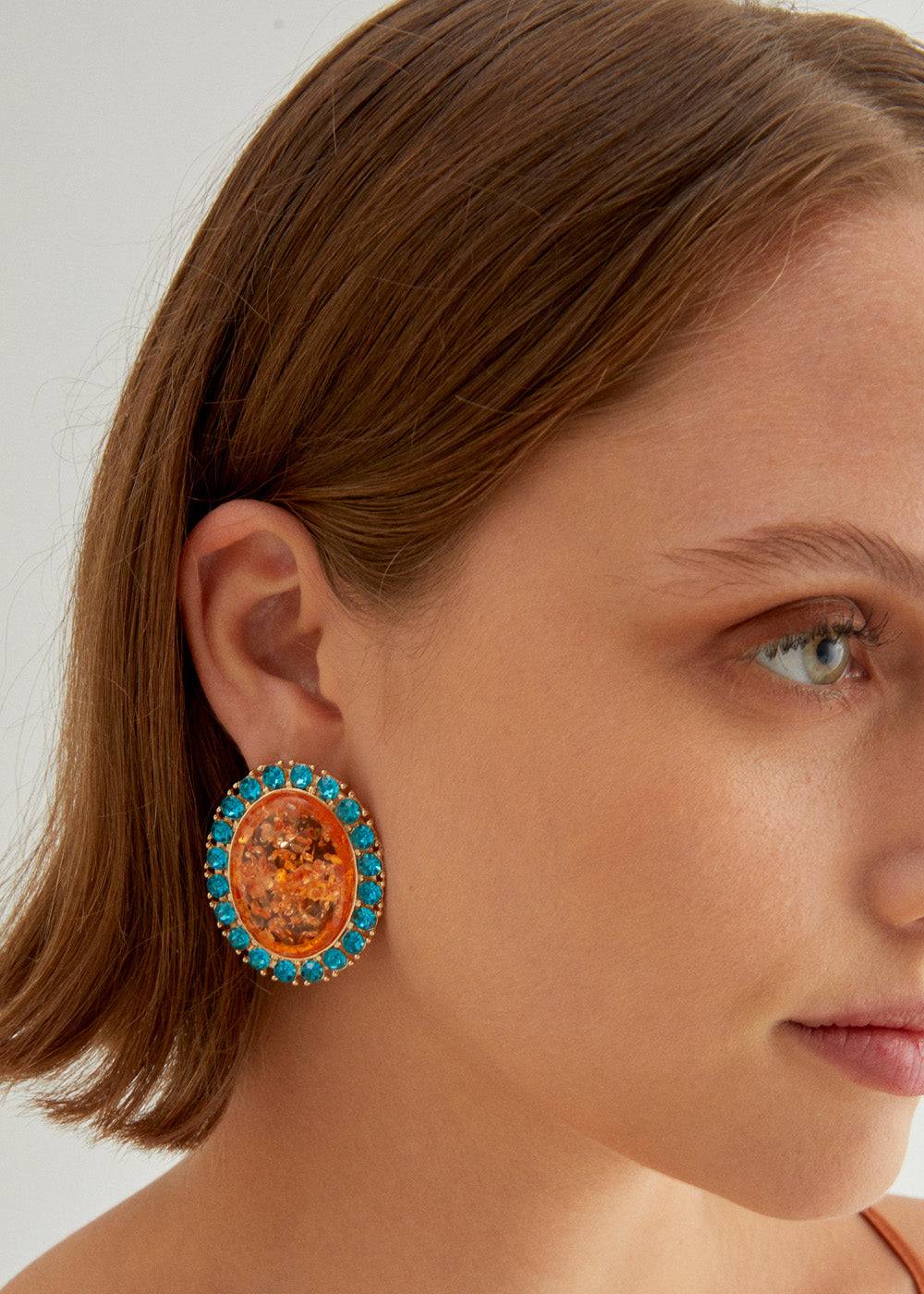 Nalí DENISE OVAL EARRINGS + COLORS Hotsell