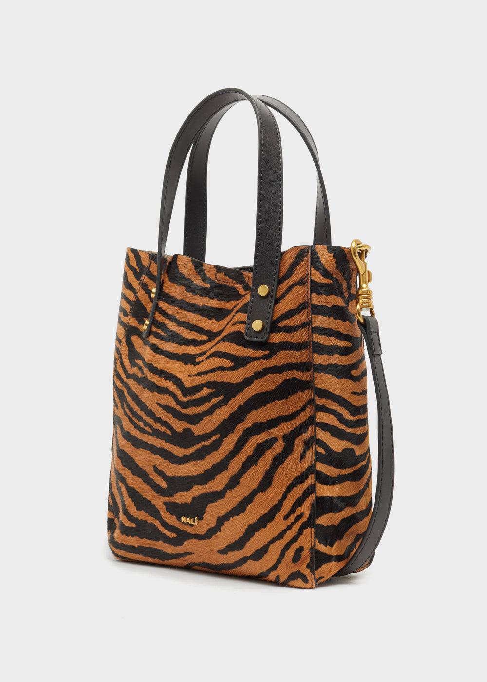Nalí CHANTAL BAG IN RELA LEATHER ZEBRA Vendita Calda