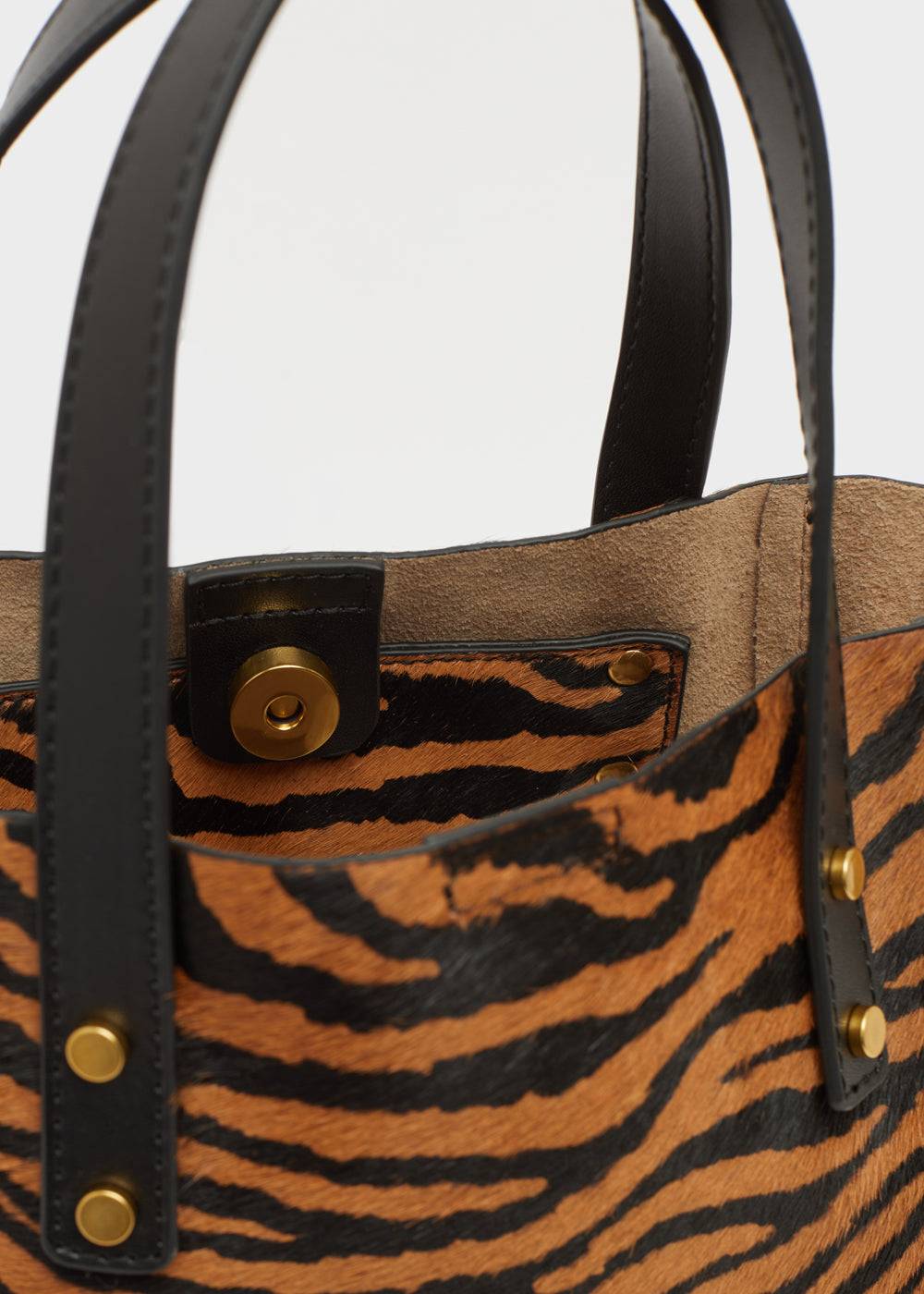 Nalí CHANTAL BAG IN RELA LEATHER ZEBRA Vendita Calda