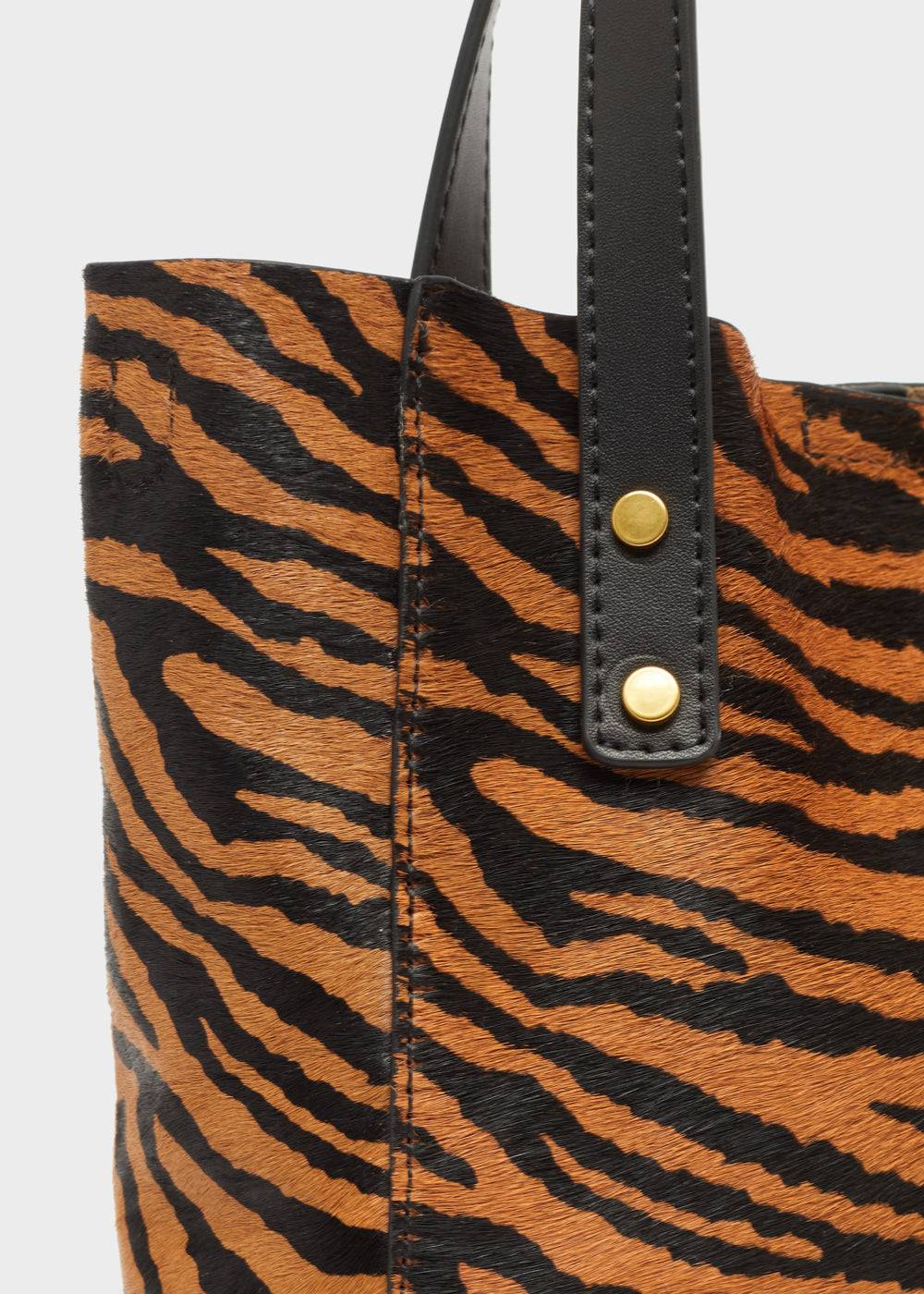 Nalí CHANTAL BAG IN RELA LEATHER ZEBRA Vendita Calda
