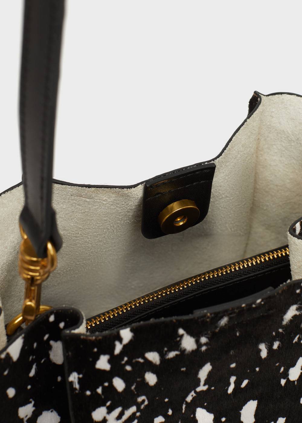 Nalí TITTI BUCKET BAG IN REAL LEATHER BLACK Vendita Economica