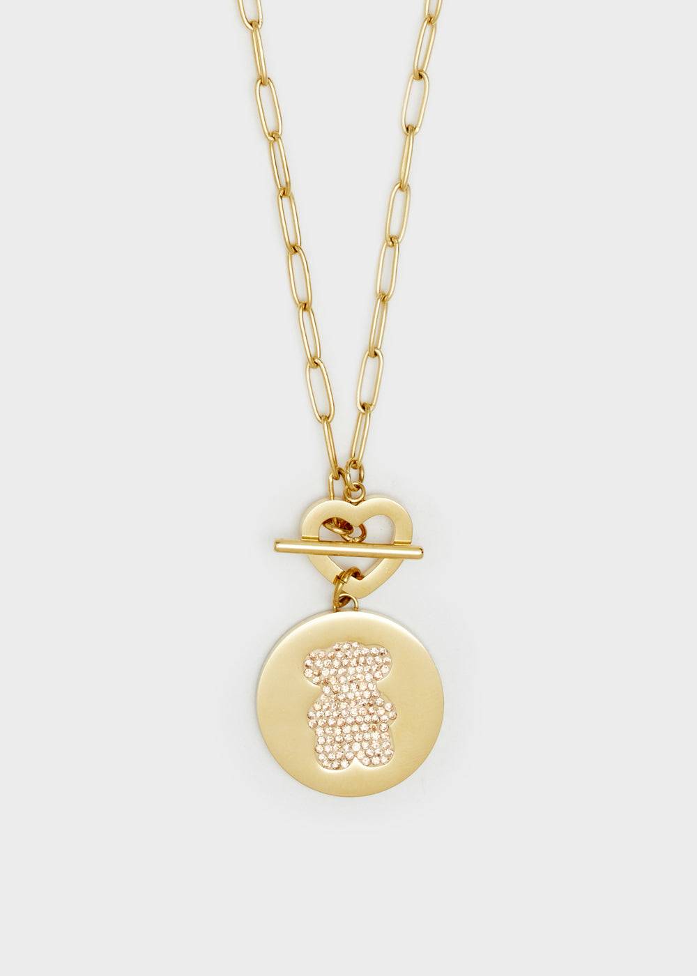 Nalí 14KT GOLD PLA. S. STEEL TEDDY NECKLACE I Più Venduti