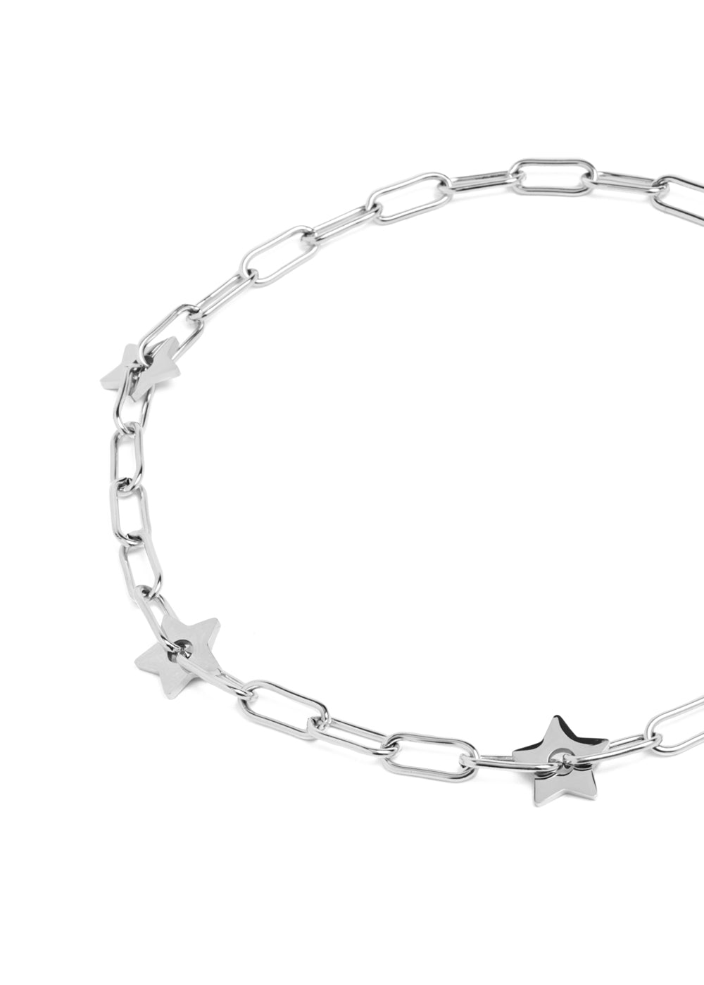 Nalí SILVI SILVER CHAIN STARS NECKLACE STAIN. STEEL Spedizione Gratuita