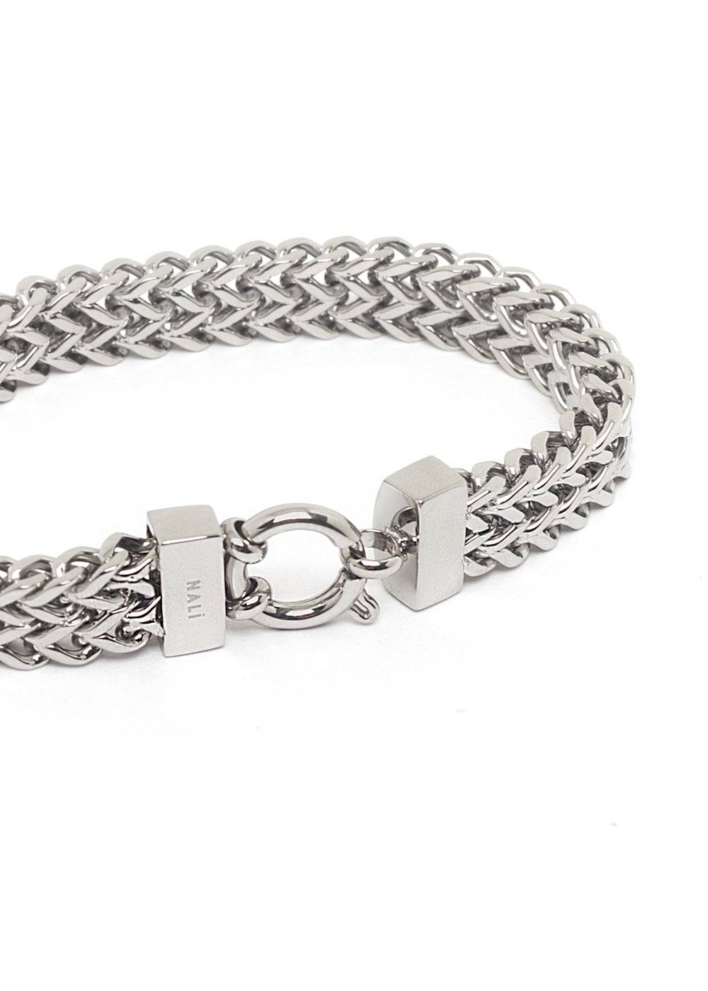 Nalí JULIETTE BRAIDED BRACELET IN SILVER STAINLESS STEEL Negozi Online