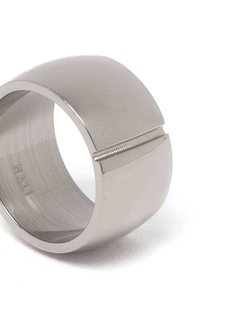 Nalí RAYA DOUBLE RIGID RING IN SILVER STAINLESS STEEL Shopping Online