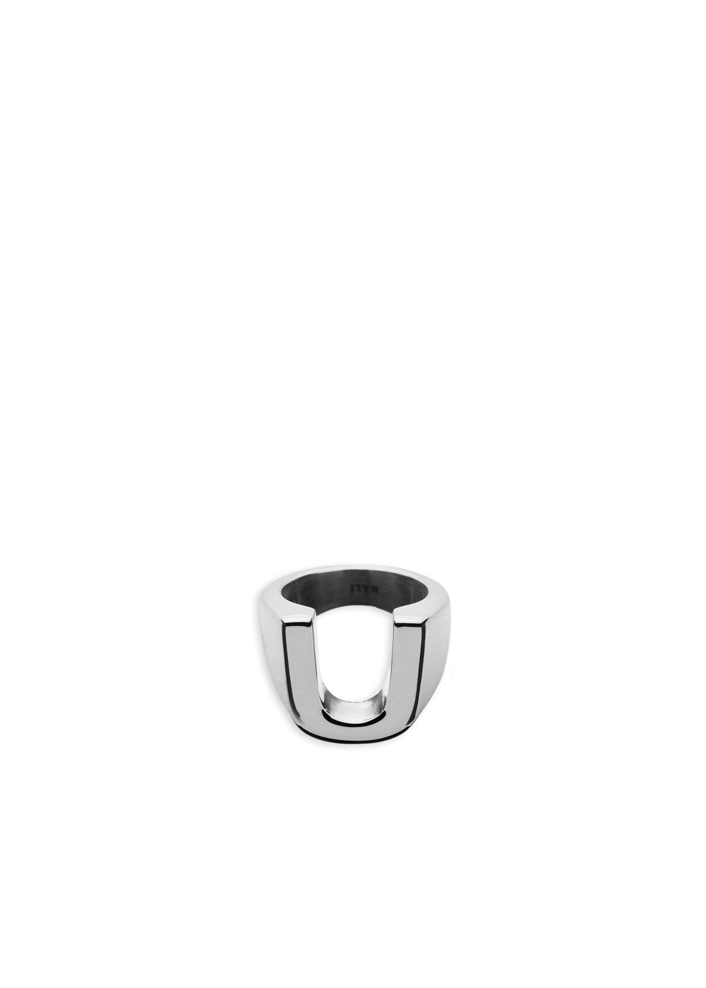 Nalí CHUNKY SILVER RING LETTER + LETTERS Presa