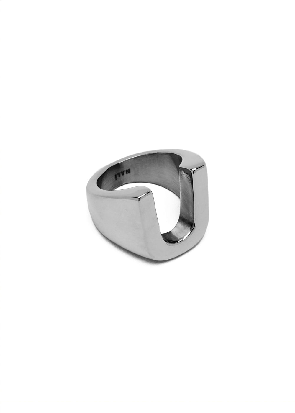 Nalí CHUNKY SILVER RING LETTER + LETTERS Presa