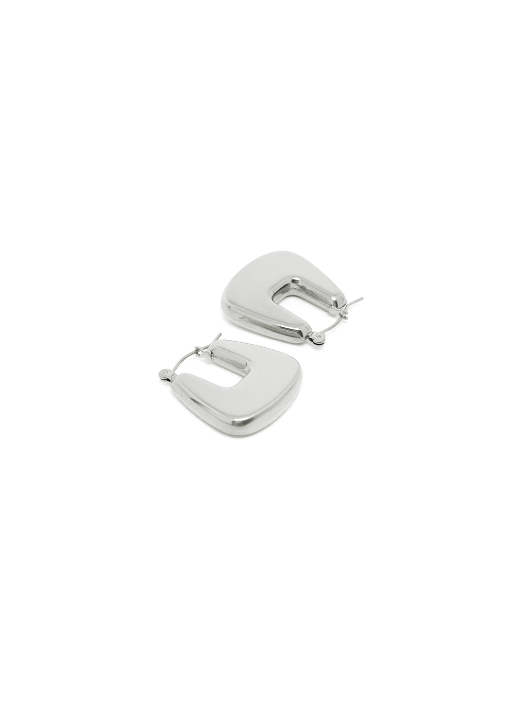 Nalí SQUARE ULA SILVER EARRINGS IN STAINLESS STEEL Sconto