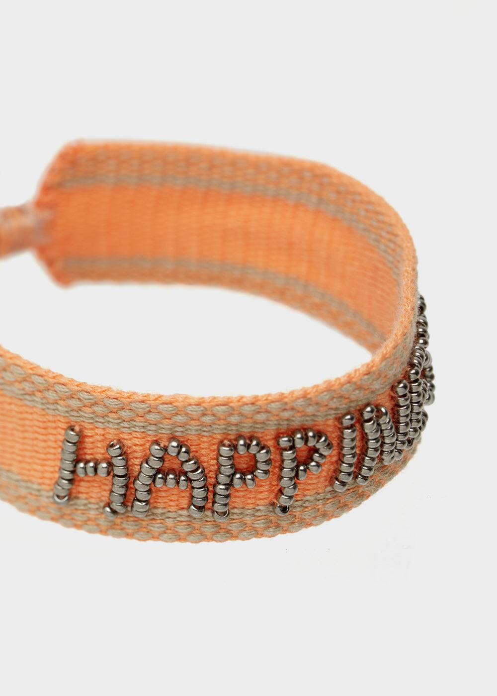 Nalí GIOIA FABRIC BRACELET WITH BEADS ORANGE Saldi Di Fabbrica