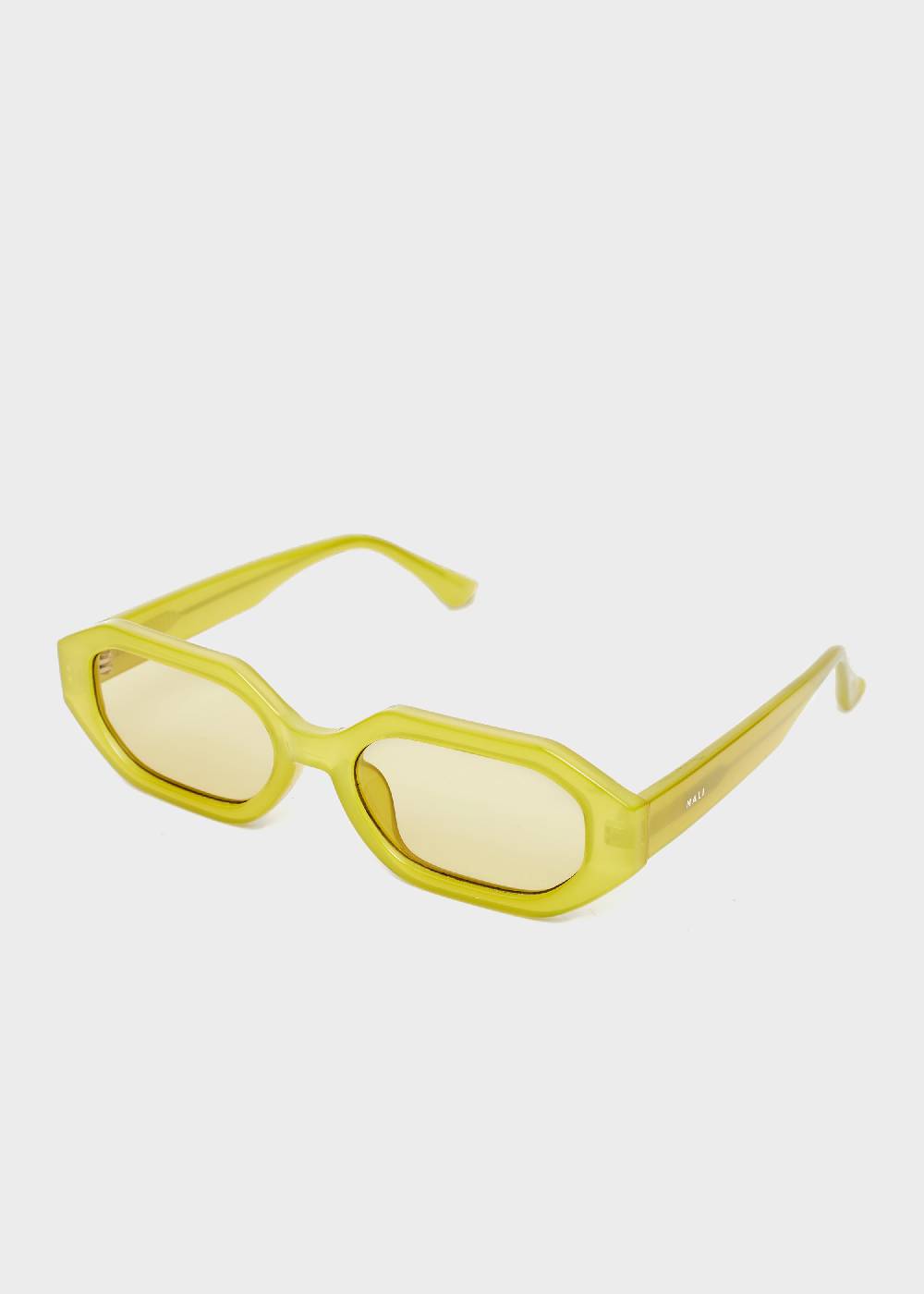 Nalí FLAVIA RECTANGULAR LIME GREEN SUNGLASSES I Più Venduti