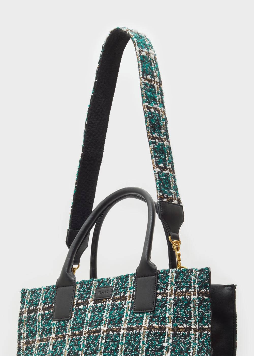 Nalí ALMA STRAP W/ GREEN CHECK FABRIC Nuovo